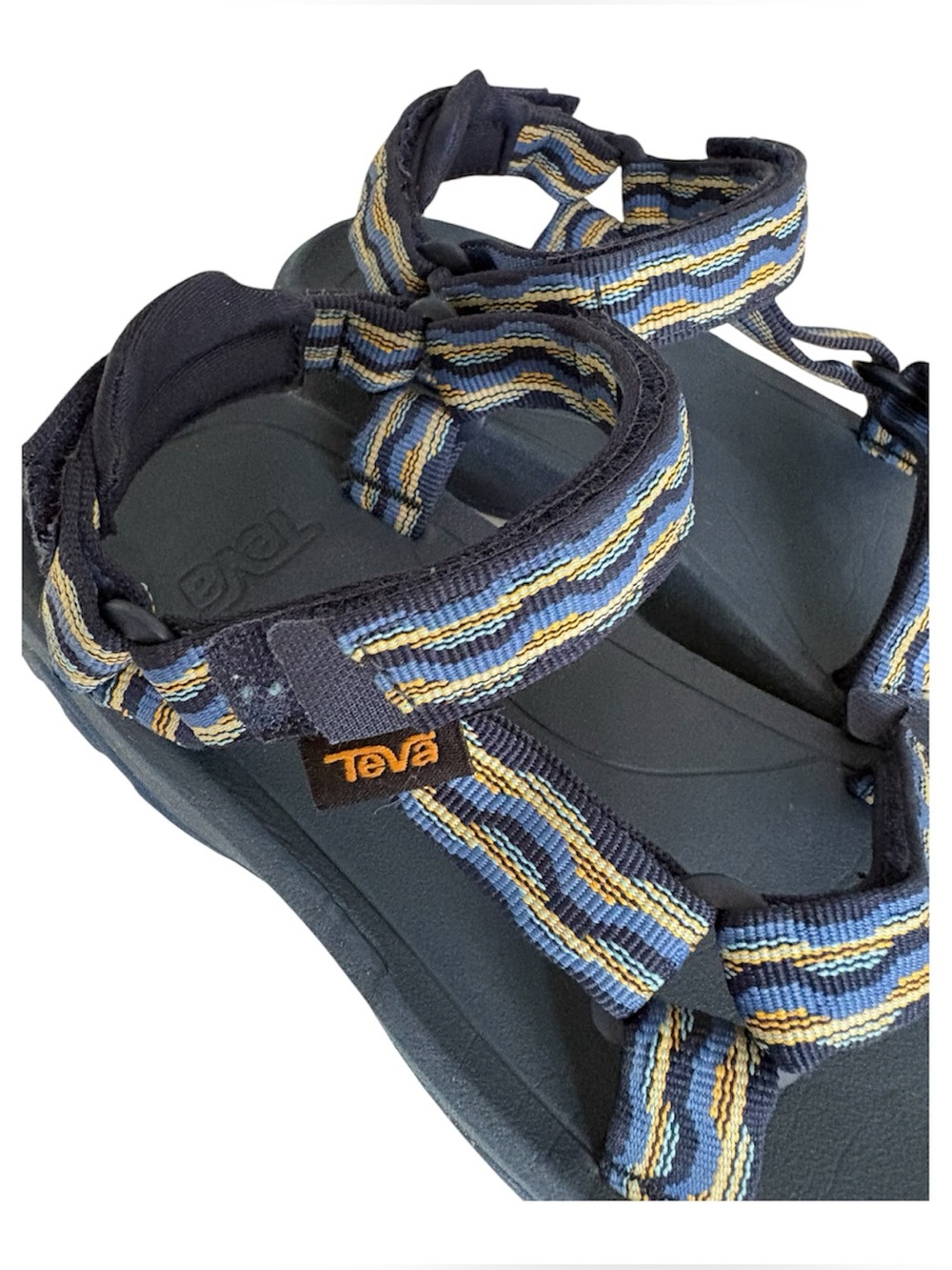 Teva Blue Webbing Strap with Yellow and Light Blue Accents - Picture 6 of 8